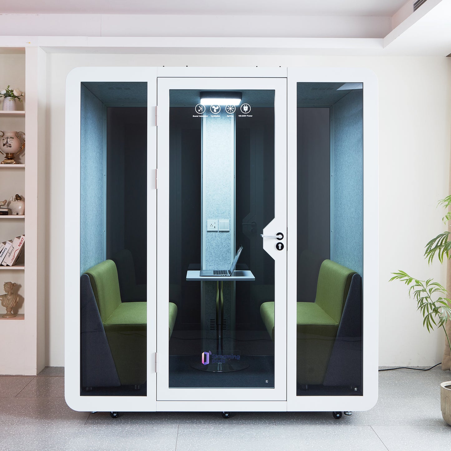 NoVoxPod Grande Office Sound Pod Meeting Booth - 2-4 Person Size