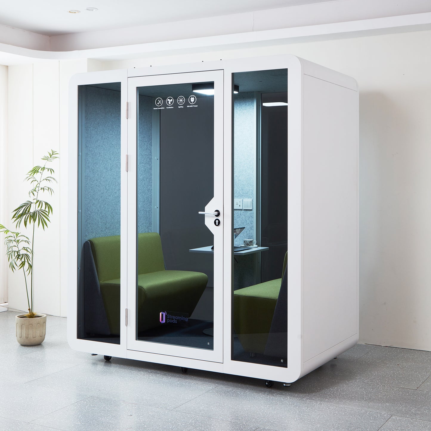 NoVoxPod Grande Office Sound Pod Meeting Booth - 2-4 Person Size