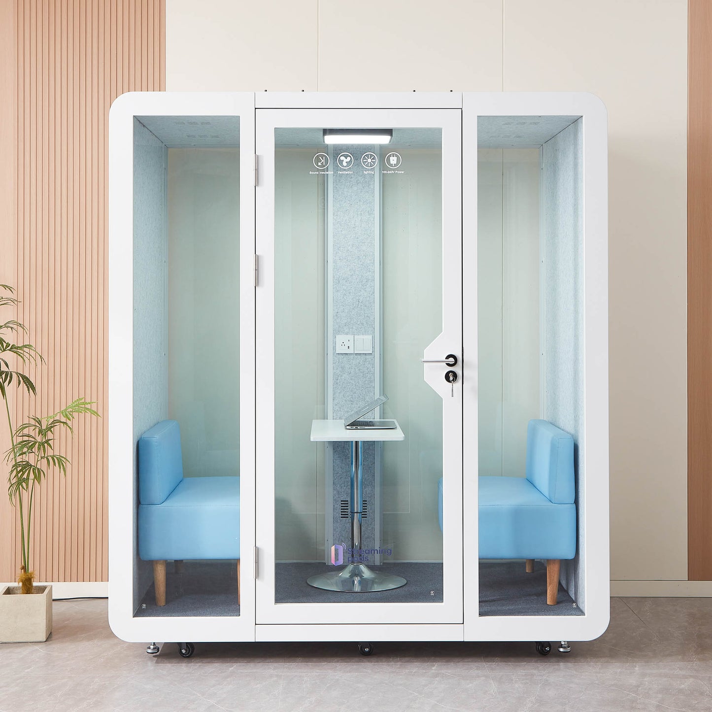 NoVoxPod Grande Office Sound Pod Meeting Booth - 2-4 Person Size