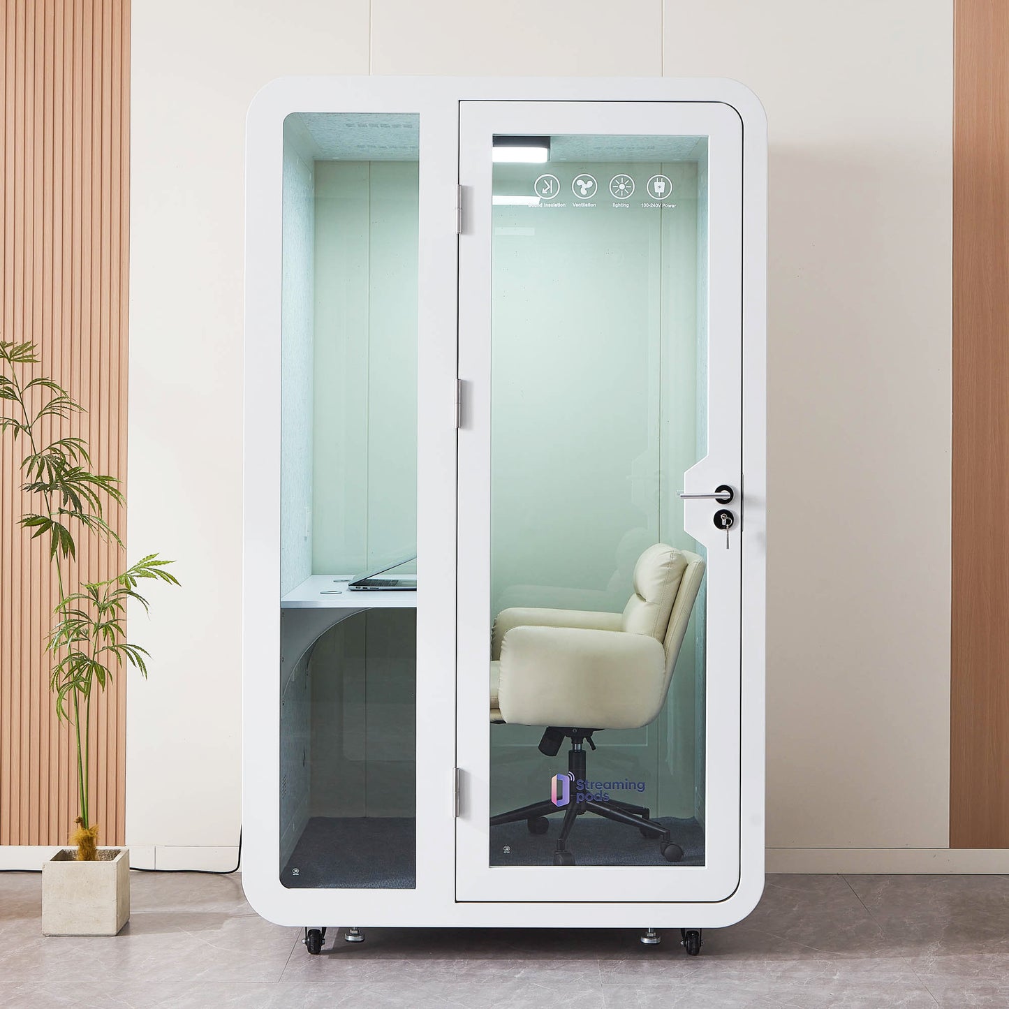 NoVoxPod Tall Office Sound Pod - Large Single Person