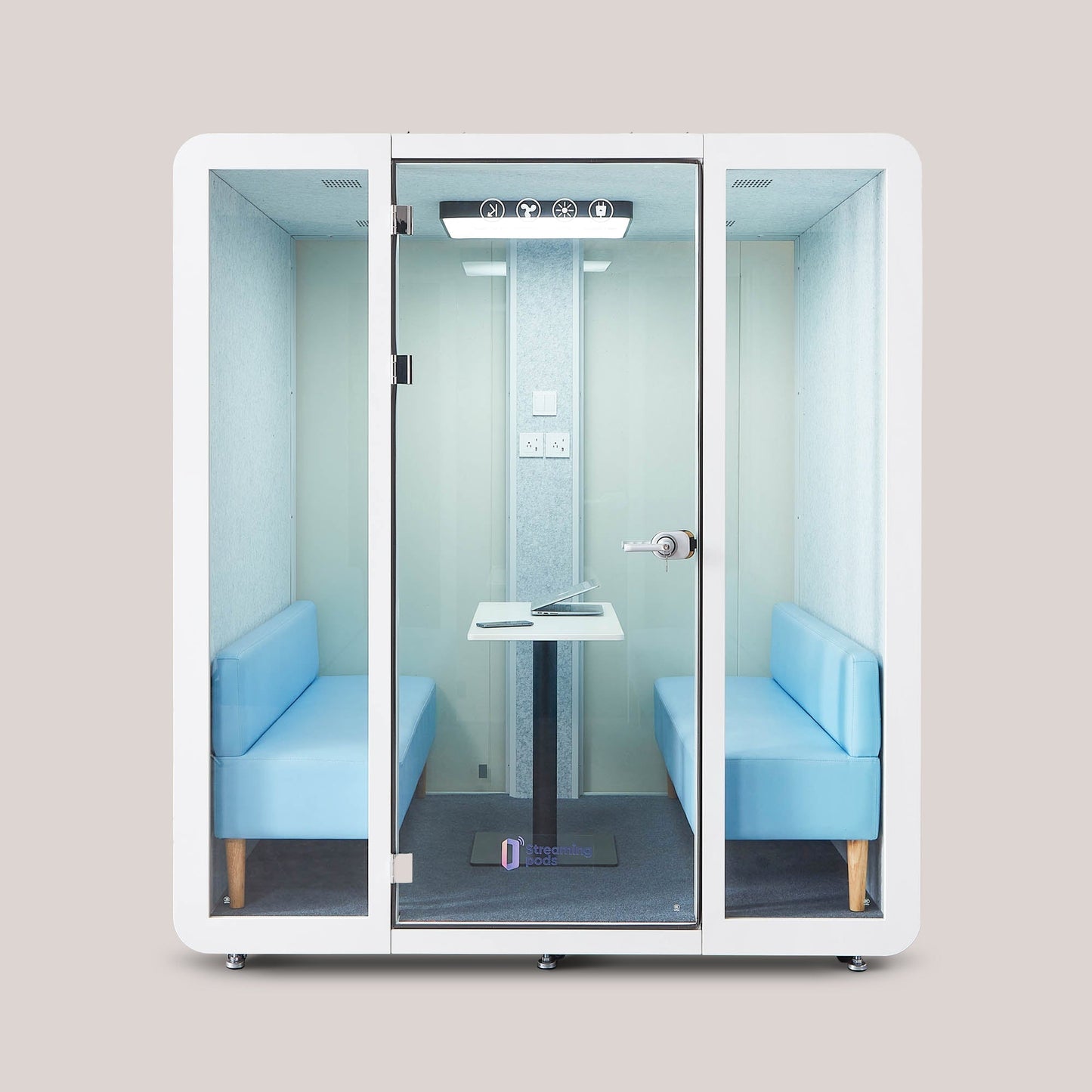 NoVoxPod Venti Office Sound Pod Modular Meeting Booth - 4 Person Size