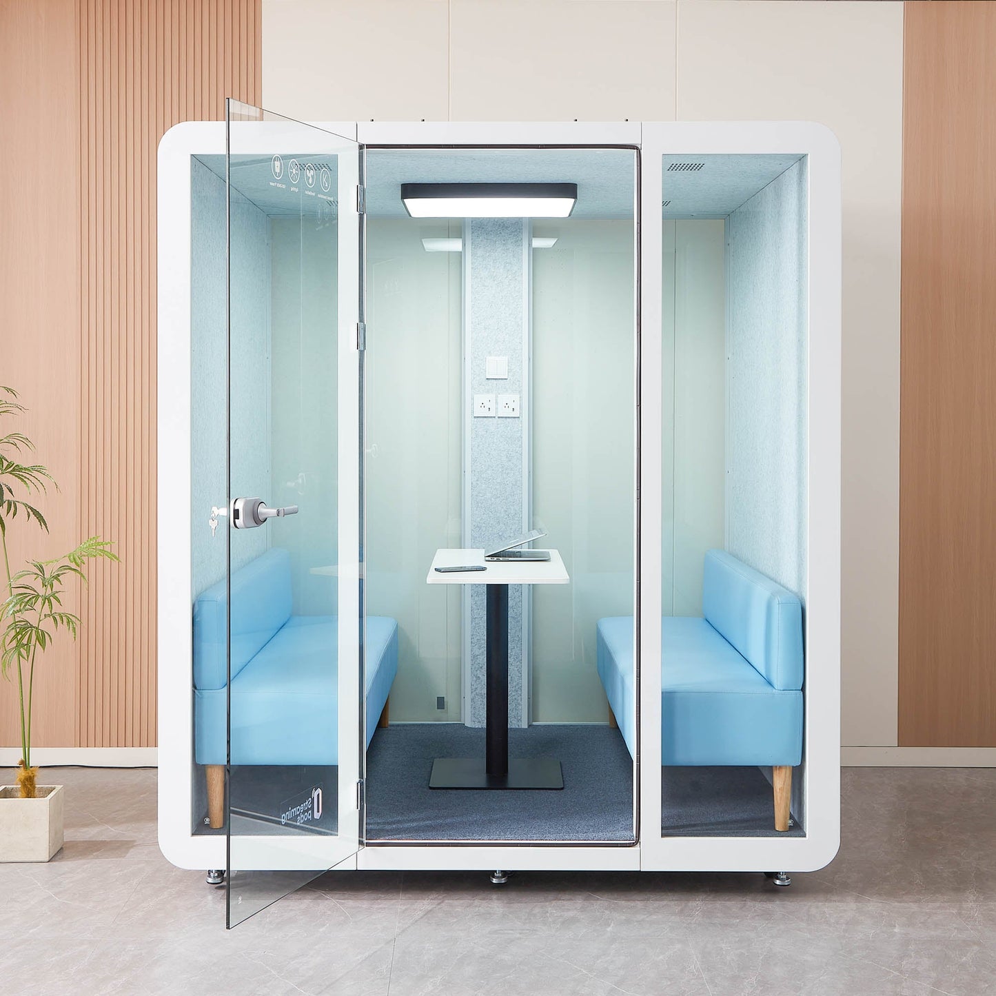 NoVoxPod Venti Office Sound Pod Modular Meeting Booth - 4 Person Size