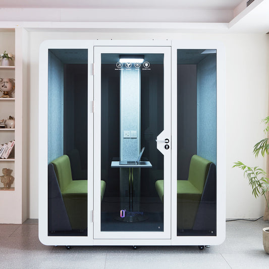 NoVoxPod Tinted Office Sound Pod Modular Meeting Booth - 2-4 Person Size