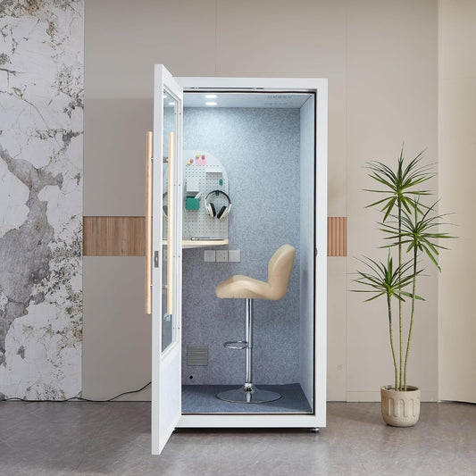 NoVoxPod Solo Office Sound Pod - Single Person (White)