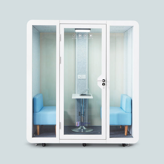 NoVoxPod Grade Office Sound Pod Modular Meeting Booth - 2 Person Size