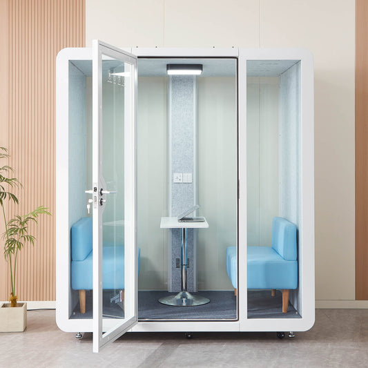 NoVoxPod Grade Office Sound Pod Modular Meeting Booth - 2 Person Size
