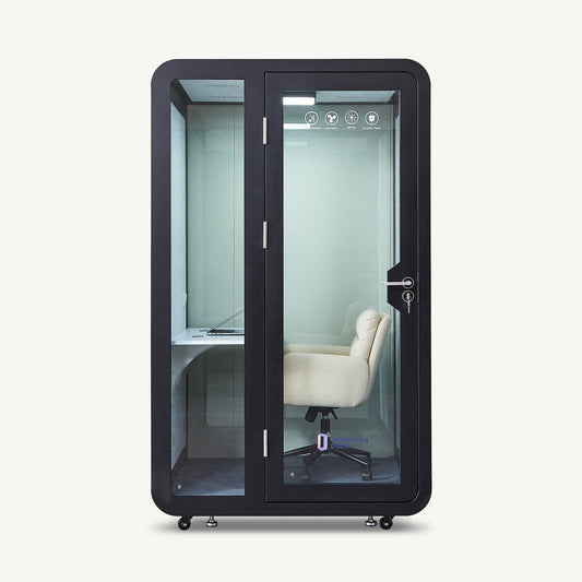 NoVoxPod Tall Office Sound Pod Modular Meeting Booth - Large Single Person