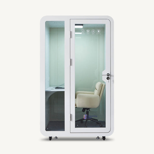NoVoxPod Tall Office Sound Pod Modular Meeting Booth - Large Single Person